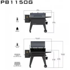 Barbecue à Pellets Navigator 1150 PIT BOSS -Weber Promos Boutique barbecue a pellets navigator 1150g 4