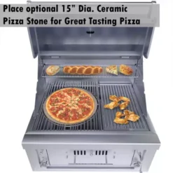 Barbecue Encastrable Hybride Charbon De Bois Et Gaz 30" - 76cm - SUNSTONE -Weber Promos Boutique barbecue hybride gaz charbon de bois 76cm 15