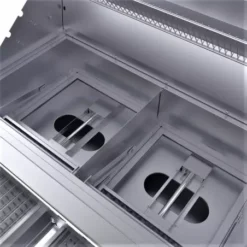 Barbecue Encastrable Hybride Charbon De Bois & Gaz 42" - 106cm - SUNSTONE -Weber Promos Boutique barbecue hybride gaz charbon de bois 76cm 3