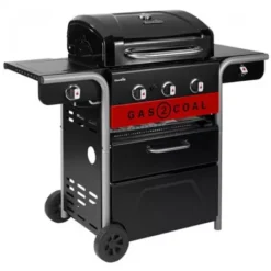 Barbecue Hybride Gaz & Charbon Gas2Coal 330 2.0 3 Brûleurs -Weber Promos Boutique barbecue hybride gaz charbon gas2coal 20 3 bruleurs 4