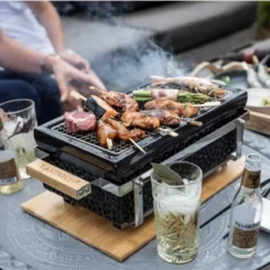 Barbecue Japonais Ceramique Noire Shichirin Rectangulaire - Konro & Yakitori Grill -Weber Promos Boutique barbecue japonais ceramique noire shichirin rectangulaire konro yakitori grill 2