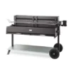Barbecue Mechoui Acier Noir Sur Chariot Exception 120 Cm
