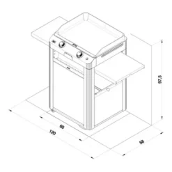 Chariot Plancha Fusion 60 Gris Cargo 2024 - ENO 12 Chariot Plancha Fusion 60 Gris Cargo 2024 - ENO -Weber Promos Boutique chariot ferme 2022 pour plancha fusion 60 gris cargo eno 5