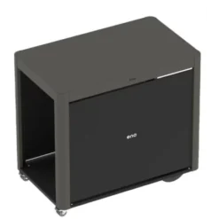 Desserte Achille Acier Gris Avec Rideaux & Roulettes - ENO