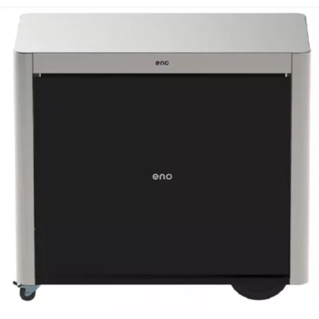 Desserte Achille Acier & Inox Avec Rideaux & Roulettes - ENO 2 Desserte Achille Acier & Inox Avec Rideaux & Roulettes - ENO – Image 2