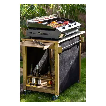 Desserte Pour Plancha Robinier Hpl Noir EMILE - ENO 2 Desserte Pour Plancha Robinier Hpl Noir EMILE - ENO – Image 2