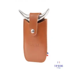 L'Étui De David Cuir Cognac Pour Fourchette TRIDENS -Weber Promos Boutique etui cuir camel pour fourchette tridens 2
