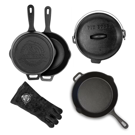 Lot De 6 Pieces De Cuisson En Fonte PIT BOSS 1 Lot De 6 Pieces De Cuisson En Fonte PIT BOSS