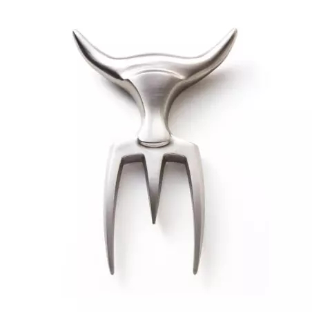 Fourchette TRIDENS Inox Brosse Avec Socle Bois 2 Fourchette TRIDENS Inox Brosse Avec Socle Bois – Image 2