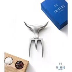 Fourchette TRIDENS Inox Brosse Avec Socle Bois 7 Fourchette TRIDENS Inox Brosse Avec Socle Bois -Weber Promos Boutique lot fourchette tridens inox brosse avec socle 2