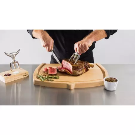 Fourchette TRIDENS Inox Brosse Avec Socle Bois 5 Fourchette TRIDENS Inox Brosse Avec Socle Bois – Image 5