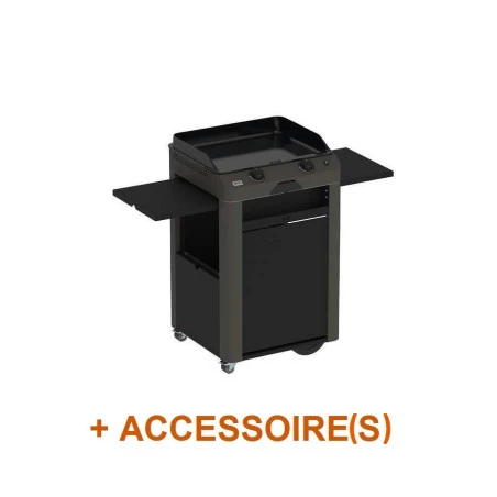 Pack + Combo Plancha Gaz Fusion 60 Gris Sur Chariot + Coffret - ENO 1 Pack + Combo Plancha Gaz Fusion 60 Gris Sur Chariot + Coffret - ENO
