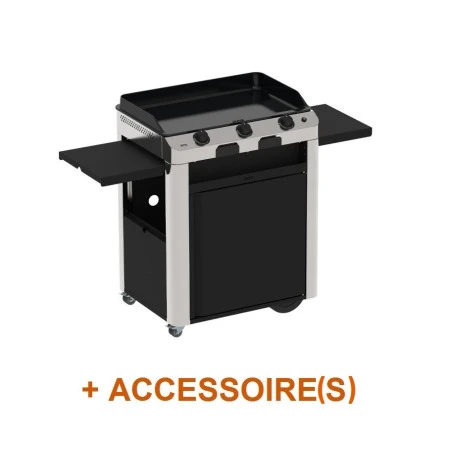 Pack + Combo Plancha Gaz Fusion 75 Inox Sur Chariot + Coffret - ENO 1 Pack + Combo Plancha Gaz Fusion 75 Inox Sur Chariot + Coffret - ENO