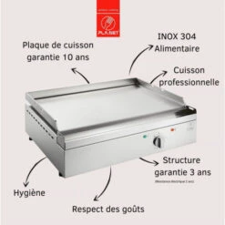 Plancha Elec PLANET Chef 55 Plaque Lisse (Réf. 240005) -Weber Promos Boutique plancha elec planet chef 55 plaque lisse ref 240005 2