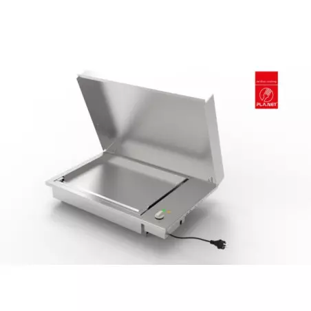 Plancha Electrique Encastrable Oasi In.El60 Inox Plaque Lisse + Couvercle - PLANET 1 Plancha Electrique Encastrable Oasi In.El60 Inox Plaque Lisse + Couvercle - PLANET