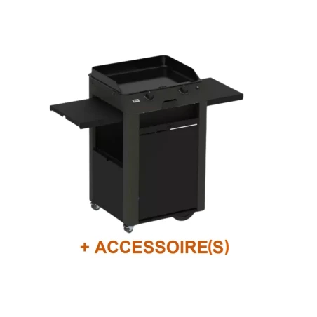 Pack + Plancha Gaz Fusion 60 Grise Sur Chariot - ENO 1 Pack + Plancha Gaz Fusion 60 Grise Sur Chariot - ENO